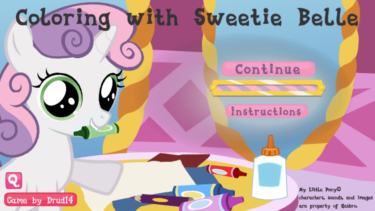 Coloring with Sweetie Belle