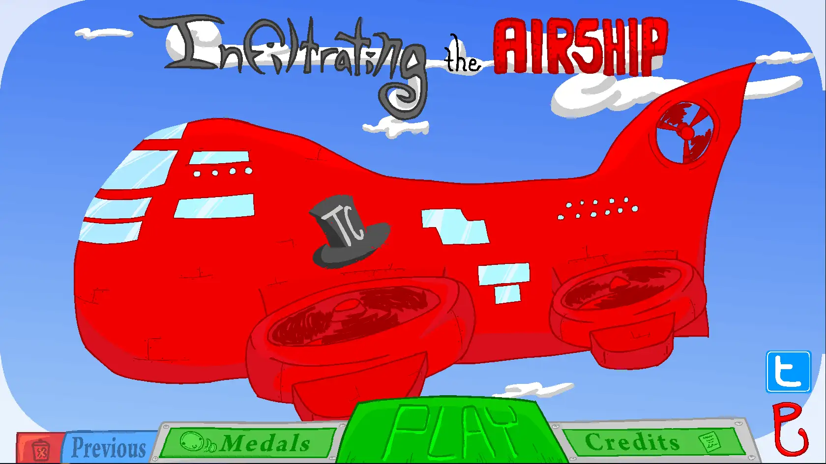Henry stickman infiltrating the airship
